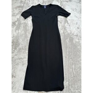 Gap Pencil Dress Women's Size XS Black 1/2 Sleeve Knee Length Gauze Fabric EUC